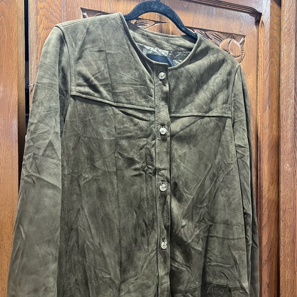 Massimo Dutti 100% goats leather long jacket size medium - Picture 6 of 9